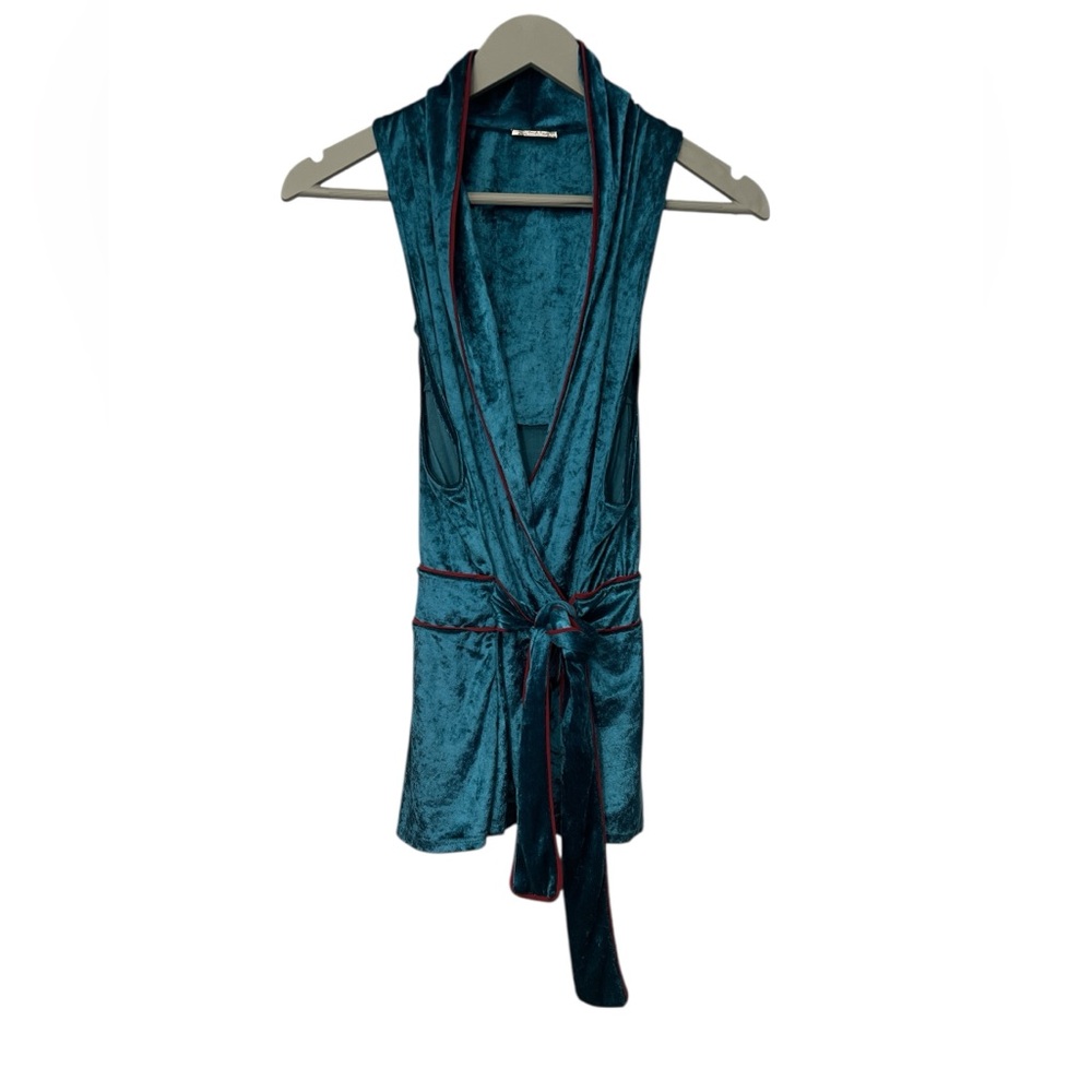Intimately By Free People "Late Night" Women's Sleeveless Velvet Wrap Vest Sz S